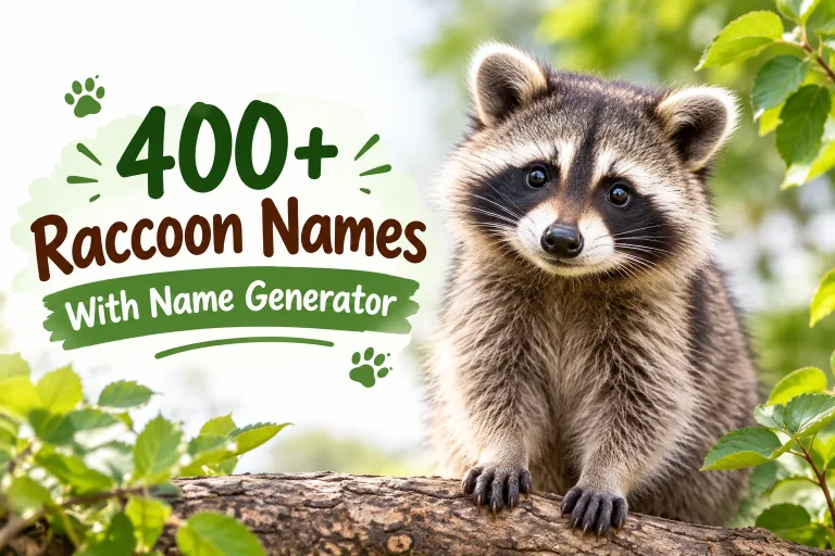 Racoon names with name generator