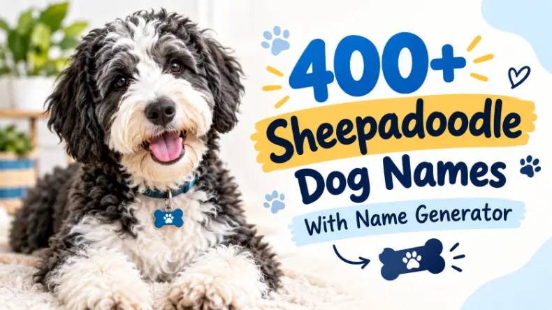 Sheepadoodle dog names with name generator