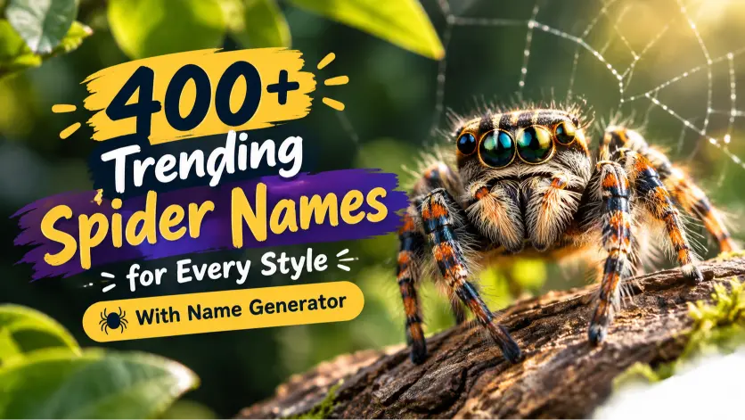 Spider names with name generator