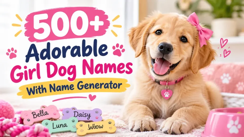 Adorable Girl Dog Names With Name Generator
